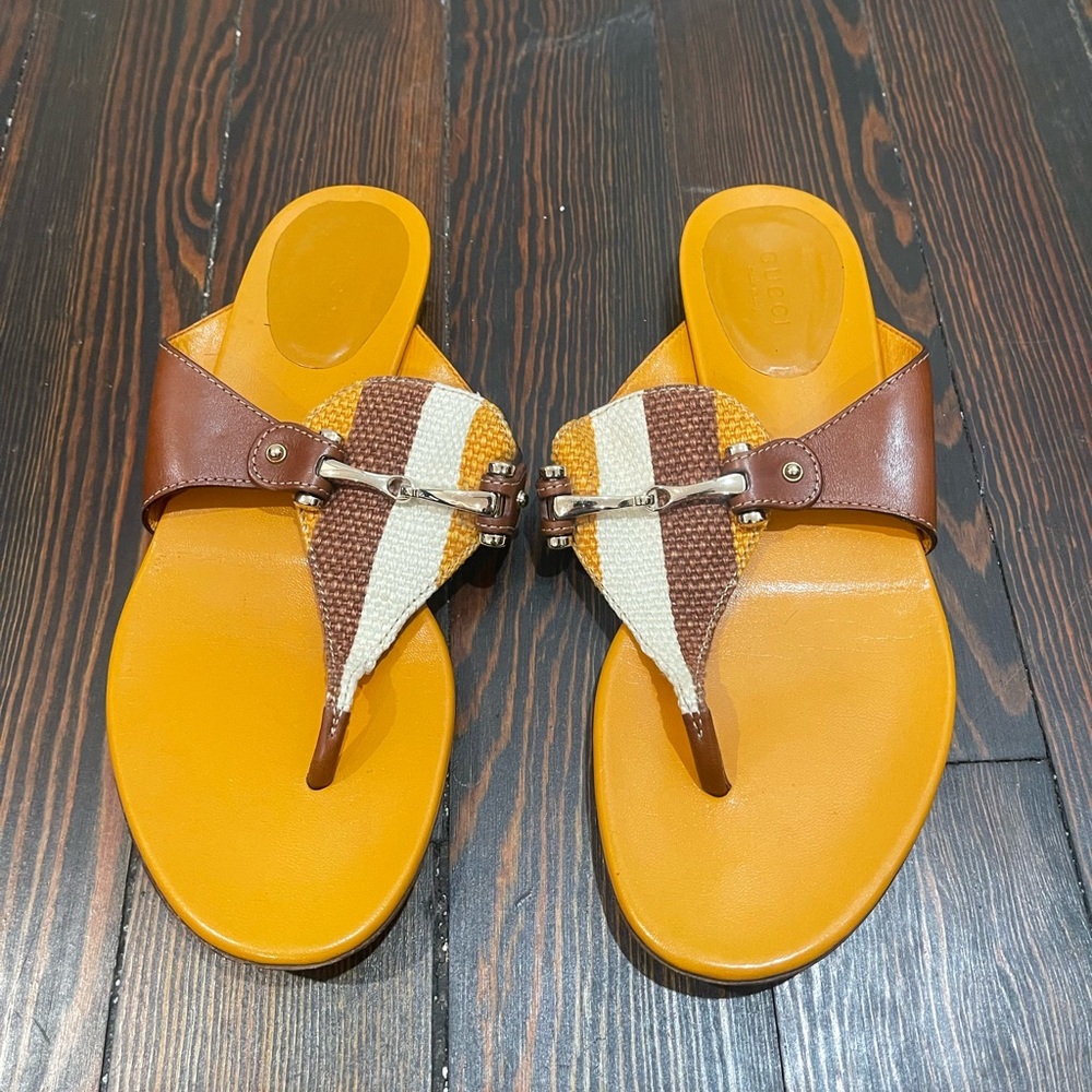 Gucci Brown and Tan Sandals - Picture 3 of 5